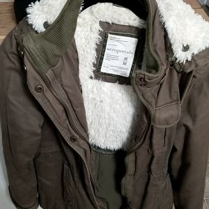 Aeropostale womens olive green cargo jacket